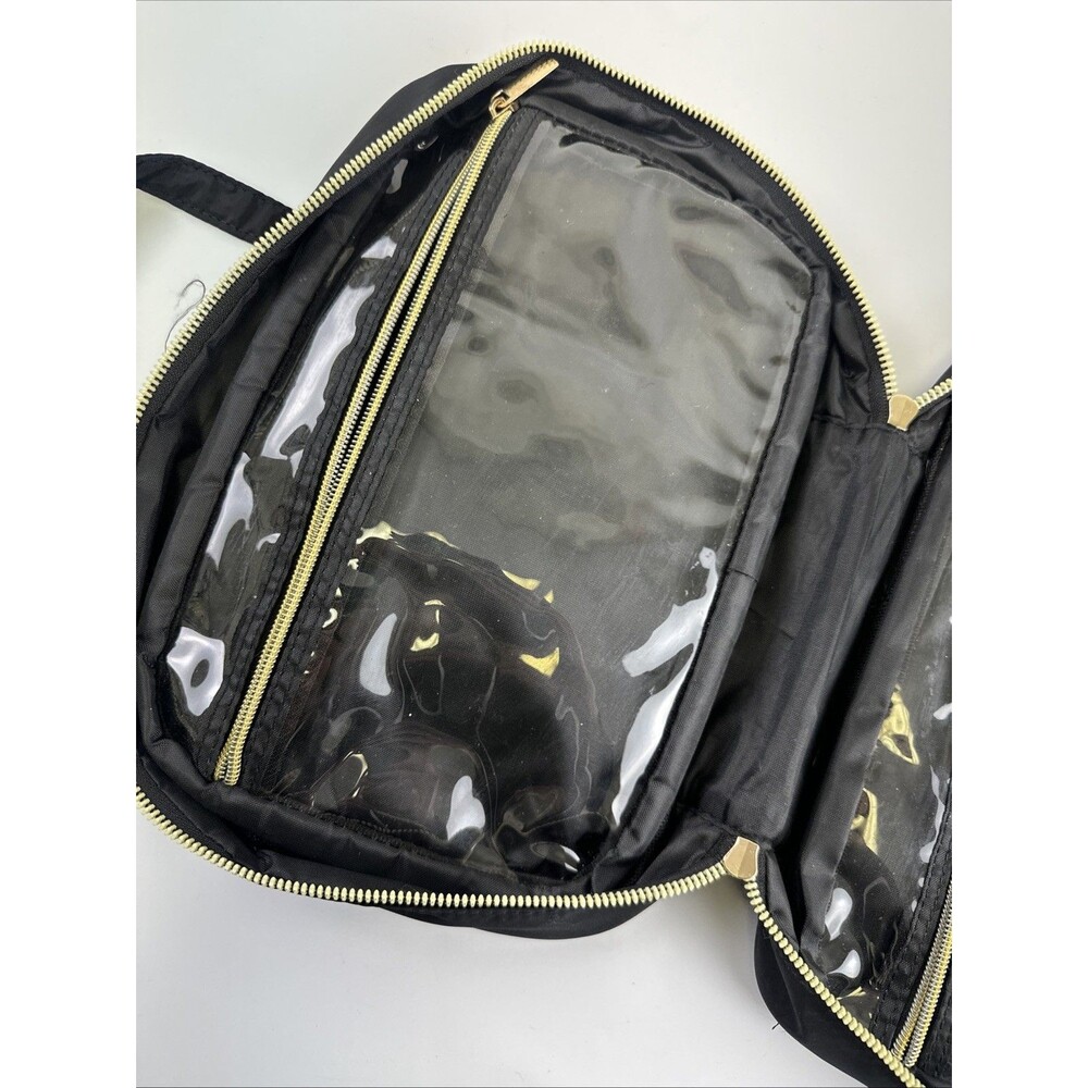 Aimee Kestenberg "Just Saying" Crossbody Marble Print And Black Cosmetic Bag Zip - Picture 13 of 16